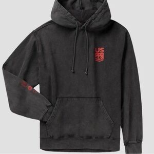 NWT Backcountry Star Hoodie U.S. Ski + Snowboard. Black W Red Accents. Men Large